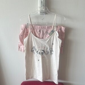 Primark Pink and Cream Pajama Set